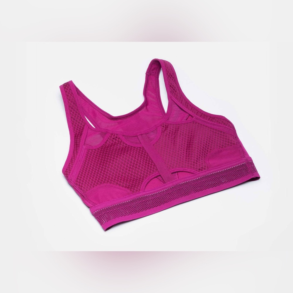 NWOT! NIKE Women’s SWOOSH ULTRA BREATHE MEDIUM SUPPORT SPORTS MESH BRA FUCHSIA - Picture 7 of 12
